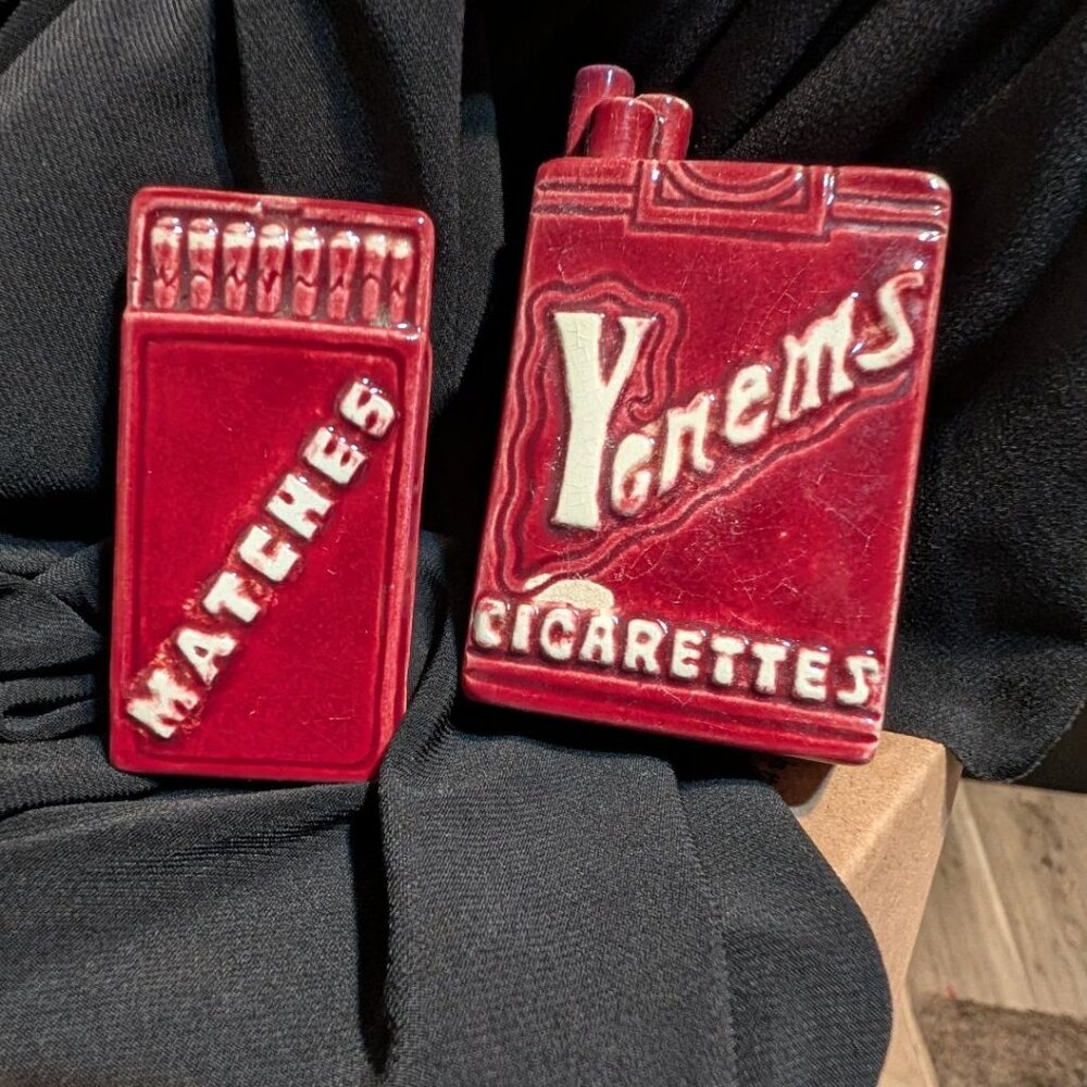 Vintage Yonems Cigarettes and Matches advertising matchboxes